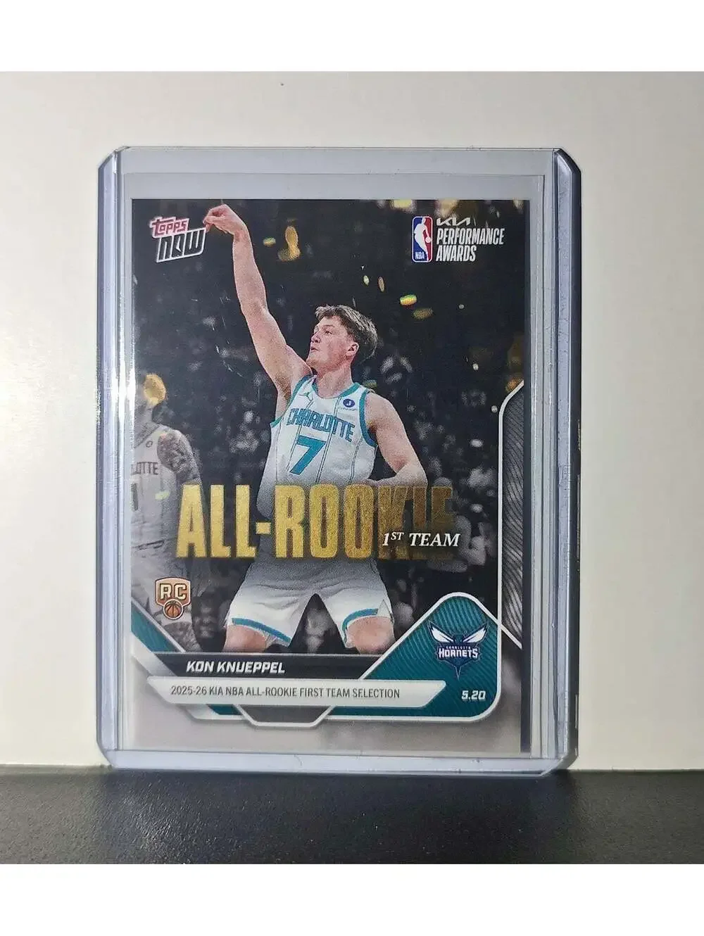 Kon Knueppel Rookie 2025-26 Topps Now NBA All-Rookie 1st Team Hornets